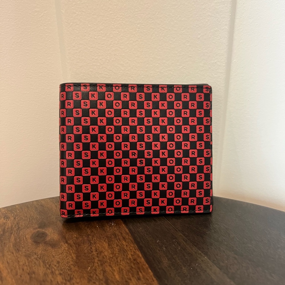 Michael Kors NWT Red and Black Logo Wallet